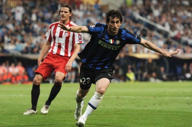 Diego Milito từng ghi bàn quyết định ở cả bán kết và chung kết Champions League 2010
